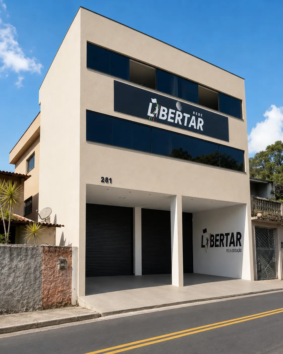 Fachada da nova sede da Rede Libertar em Taboão da Serra